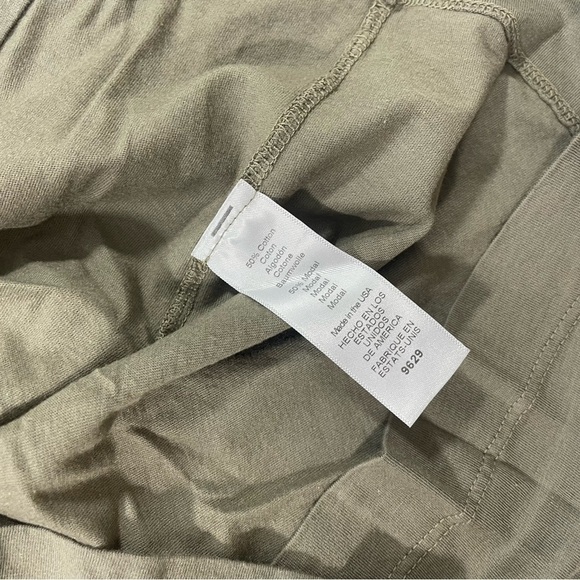 Michael Stars Cara V Neck Tee Shirt Dress Olive Green - Picture 5 of 7